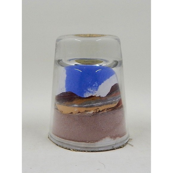 Painted Desert Sands Landscape Shot Glass Paperweight Sculpture Arizona - Picture 4 of 7